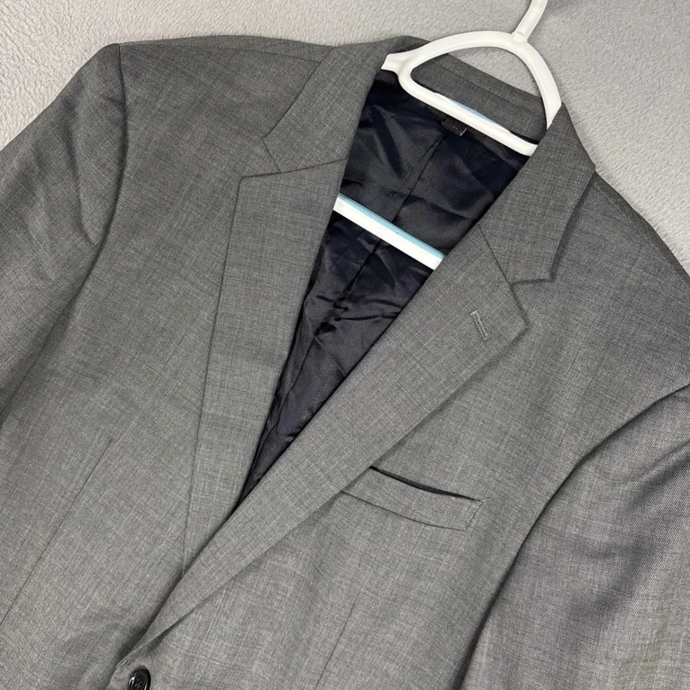 Banana Republic Blazer Mens 42L Grey Slim Fit Marzotto Wool Sport Coat Jacket